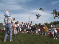 Symbolic release of "peace birds" at the conclusion of the program.